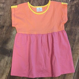 Hanna Andersson girls shirt, size 120 (6-7), pink and orange